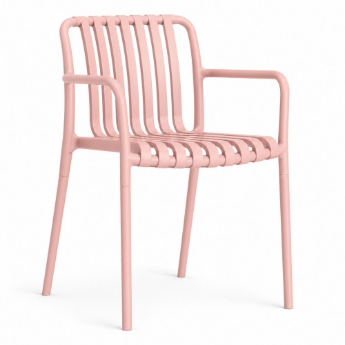 Πολυθρόνα - Καρέκλα Πολυπροπυλένιου με Αποσπώμενα Πόδια Moda 51x57x78cm Ροζ CH549-PN