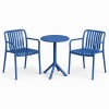 Σετ (3τμχ) Τραπέζι με 2 Καρέκλες Στρογγυλό 60x60x75 Moda GRD549-ROUND-BLU Μπλε