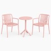 Σετ (3τμχ) Τραπέζι με 2 Καρέκλες Στρογγυλό 60x60x75 Moda GRD549-ROUND-PN Ροζ