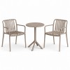 Σετ (3τμχ) Τραπέζι με 2 Καρέκλες Στρογγυλό 60x60x75 Moda GRD549-ROUND-VZ Βιζόν