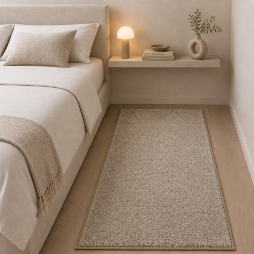 Γούνινο Χαλί Σετ Κρεβατοκάμαρας 3τμχ Deluxe Μονόχρωμο PST004-VZ-SET Βιζόν (1*80X200+2*80X130)