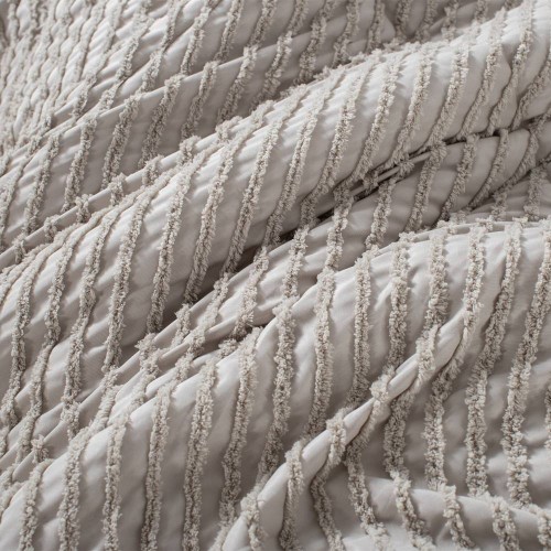 1 Υπέρδιπλο + 1 Μονό Δώρο Σετ Πάπλωμα Ruffles 220X240cm Μπεζ (220X240cm) QLS-DS-BG