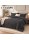 1 + 1 Δώρο Υπέρδιπλο Σετ Πάπλωμα 3τμχ Ruffles 220X240cm Ανθρακί (220X240cm) QLS-D-ANT