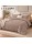 1 + 1 Δώρο Υπέρδιπλο Σετ Πάπλωμα 3τμχ Ruffles 220X240cm Μόκα (220X240cm) QLS-D-BR