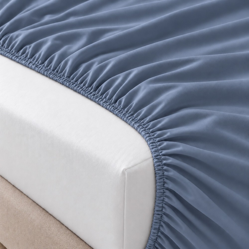Μονό Σεντόνι μεμονωμένο με λάστιχο 100x200cm Pocket Μπλε SF15-BLU-S