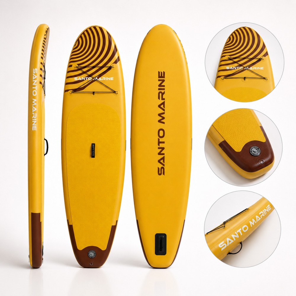 Σανίδα SUP Φουσκωτή Santo Marine 320x76x15cm Μουσταρδί με Κουπί SP005 Σανίδα SUP Φουσκωτή Santo Marine 320x76x15cm Μουσταρδί με Κουπί SP005