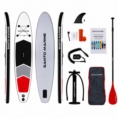Σανίδα SUP Φουσκωτή Santo Marine 320x76x15cm Πολύχρωμο με Κουπί SP008