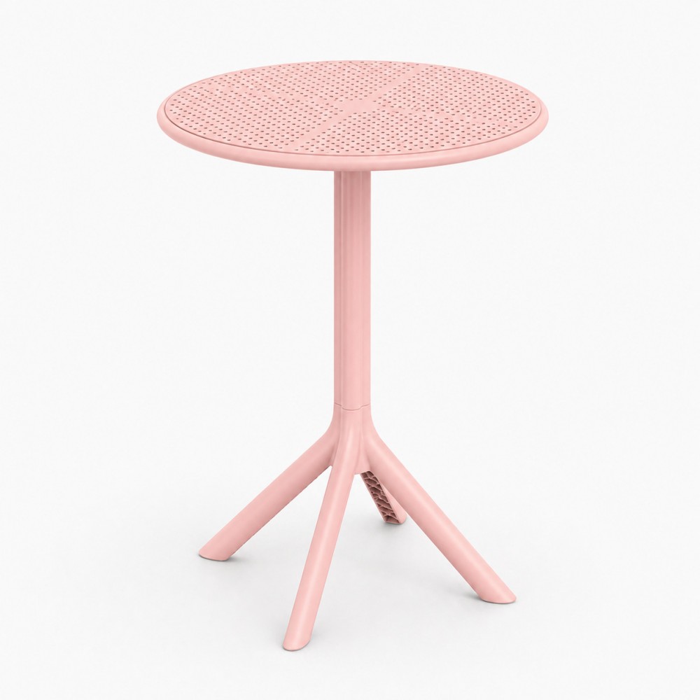 Τραπέζι Στρογγυλό Πολυπροπυλένιο 60×60×75cm TB018-75-PINK Ροζ