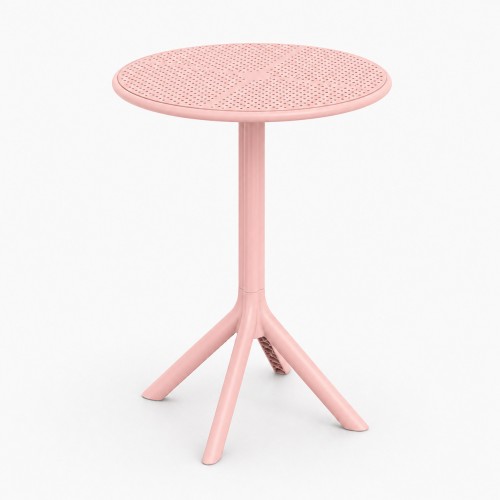 Τραπέζι Στρογγυλό Πολυπροπυλένιο 60×60×75cm TB018-75-PINK Ροζ