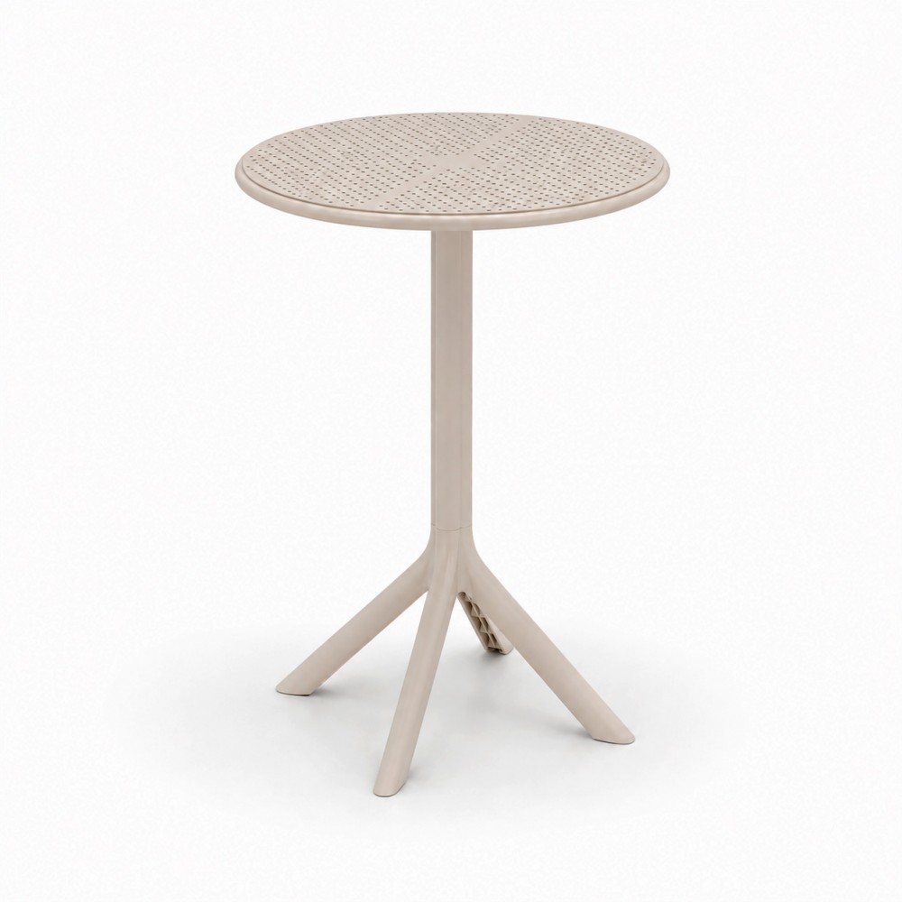 Τραπέζι Στρογγυλό Πολυπροπυλένιο 60×60×75cm TB018-75-BG Μπέζ