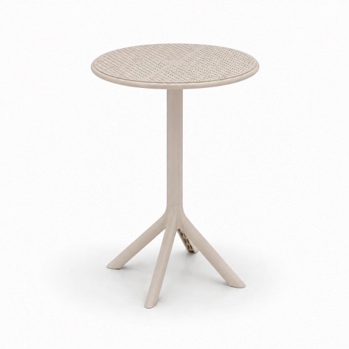 Τραπέζι Στρογγυλό Πολυπροπυλένιο 60×60×75cm TB018-75-BG Μπέζ