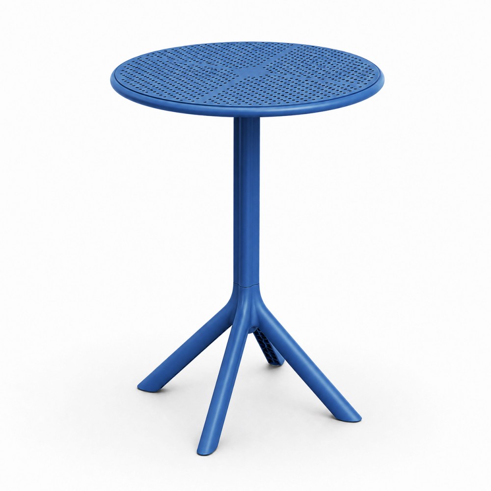 Τραπέζι Στρογγυλό Πολυπροπυλένιο 60×60×75cm TB018-75-BLU Μπλε