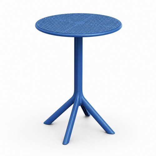 Τραπέζι Στρογγυλό Πολυπροπυλένιο 60×60×75cm TB018-75-BLU Μπλε