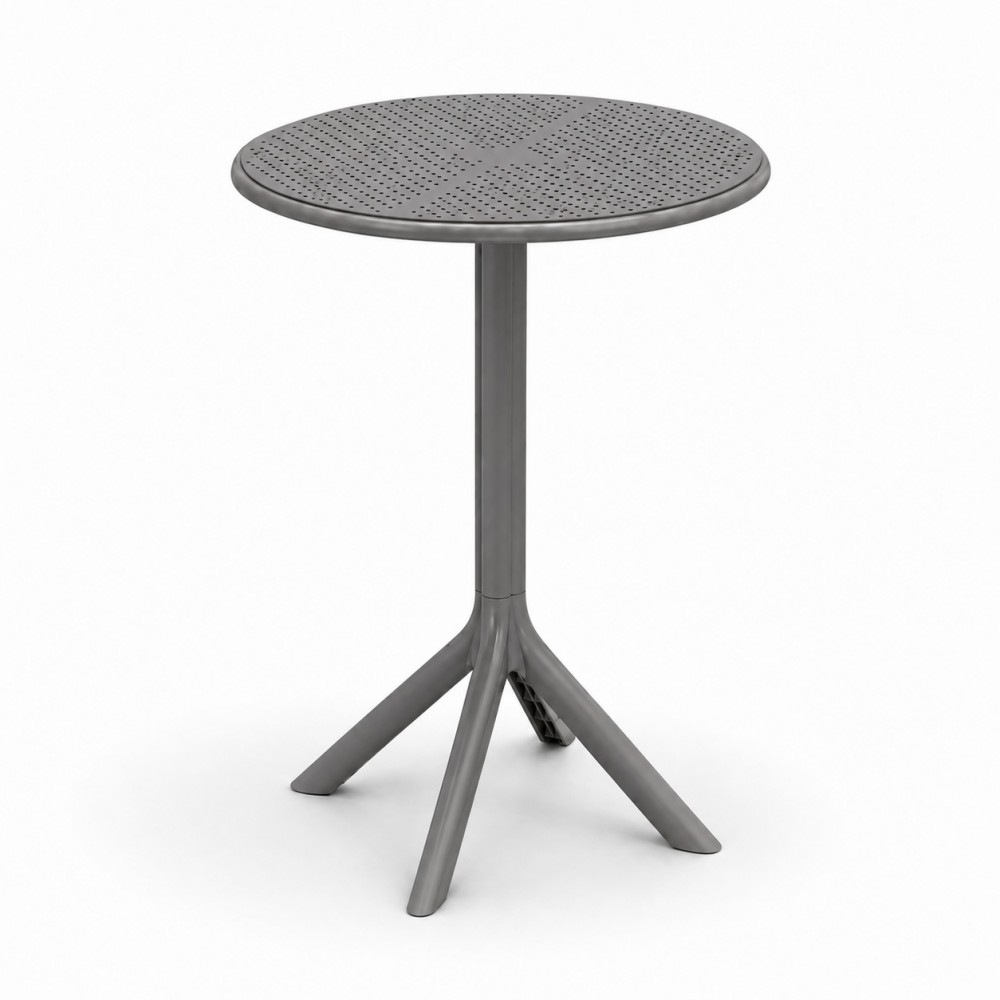 Τραπέζι Στρογγυλό Πολυπροπυλένιο 60×60×75cm TB018-75-GR Γκρί