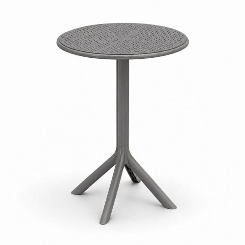 Τραπέζι Στρογγυλό Πολυπροπυλένιο 60×60×75cm TB018-75-GR Γκρί