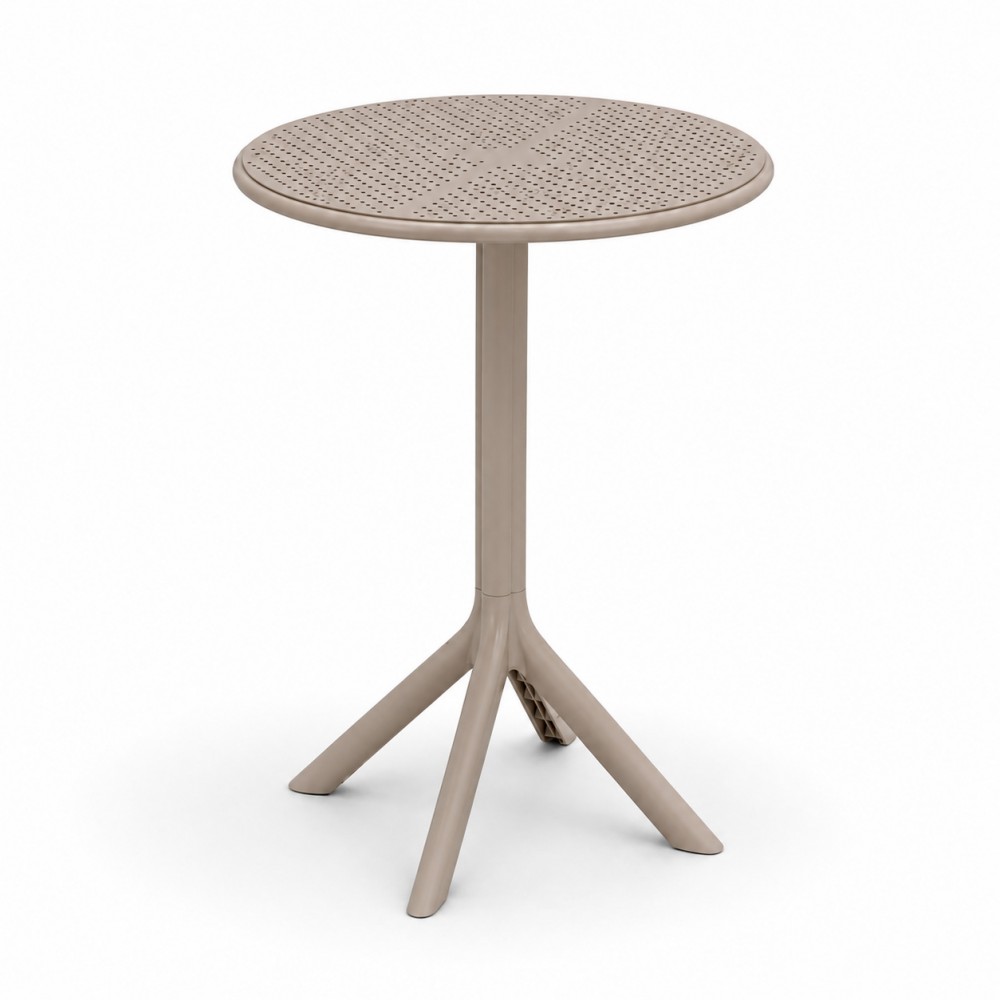 Τραπέζι Στρογγυλό Πολυπροπυλένιο 60×60×75cm TB018-75-VZ Βιζόν