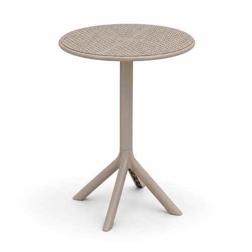 Τραπέζι Στρογγυλό Πολυπροπυλένιο 60×60×75cm TB018-75-VZ Βιζόν