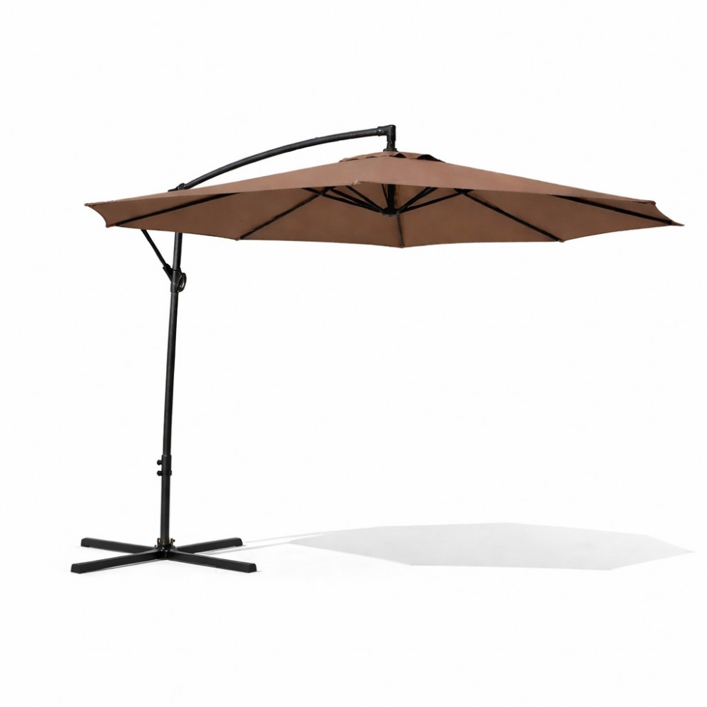 Banana Ατσάλινη Αδιάβροχη Ομπρέλα εξωτερικού χώρου 3m με Μανιβέλα U1003-VZ Βιζόν