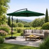 Banana Ατσάλινη Αδιάβροχη Ομπρέλα εξωτερικού χώρου 3m με Μανιβέλα U1003-GRN Πράσινο