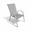 Andros Textilene Αδιάβροχη Μεταλλική Καρέκλα Κήπου Με Αποσπώμενα Πόδια 92x54x70cm Γκρι Ανοιχτό YLST-013-LGR