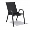 Andros Textilene Αδιάβροχη Καρέκλα Κήπου 68x54x93cm Ανθρακί με μαύρο μέταλλο CHF1131-ANTBL