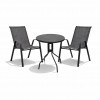Σετ (3τμχ) Τραπέζι με 2 Καρέκλες 60x60x69cm Andros GRDANDROS-RETZO-ANT Ανθρακί