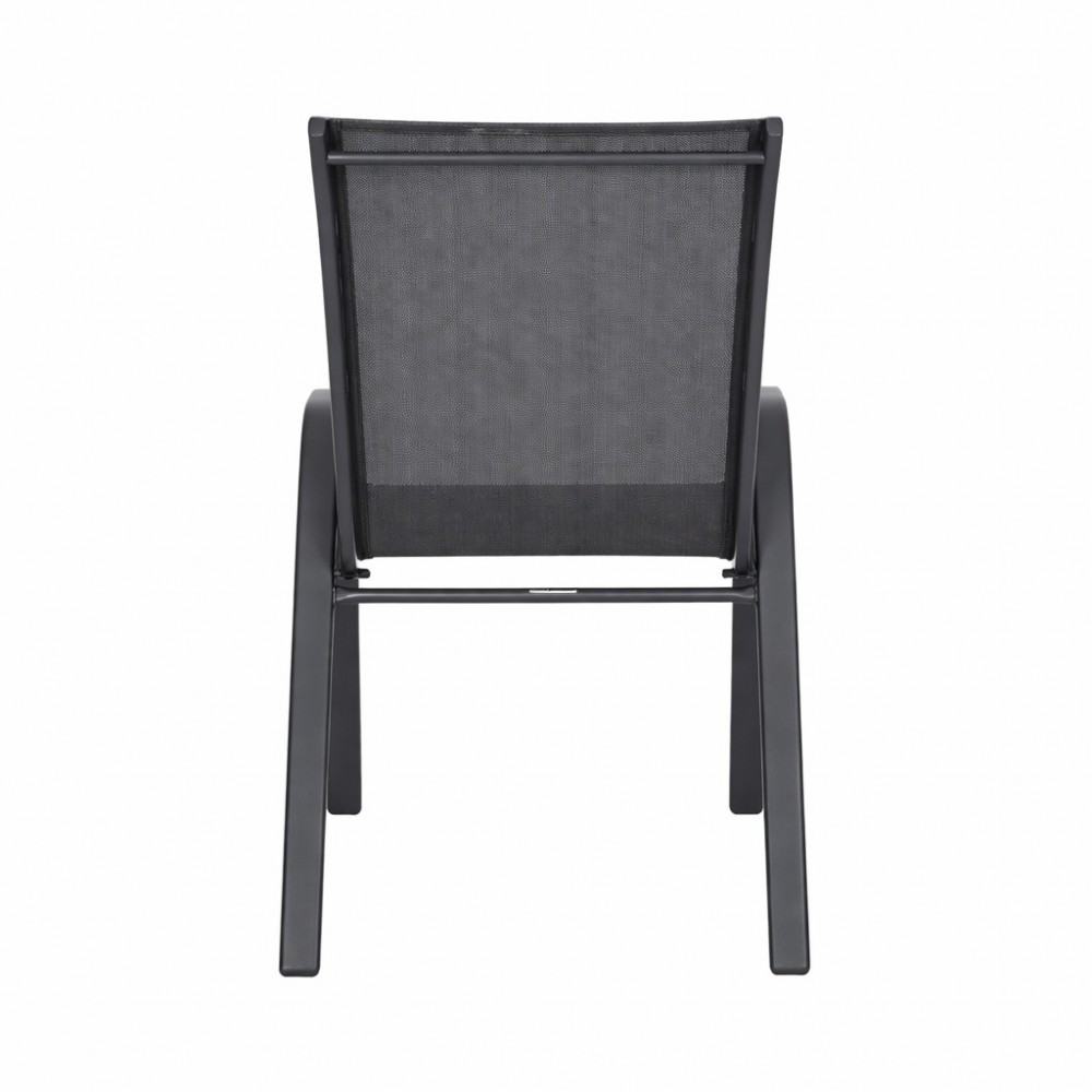 Andros Textilene Αδιάβροχη Καρέκλα Κήπου Μεταλλική 68x54x93cm Ανθρακί CHF1131-ANT 