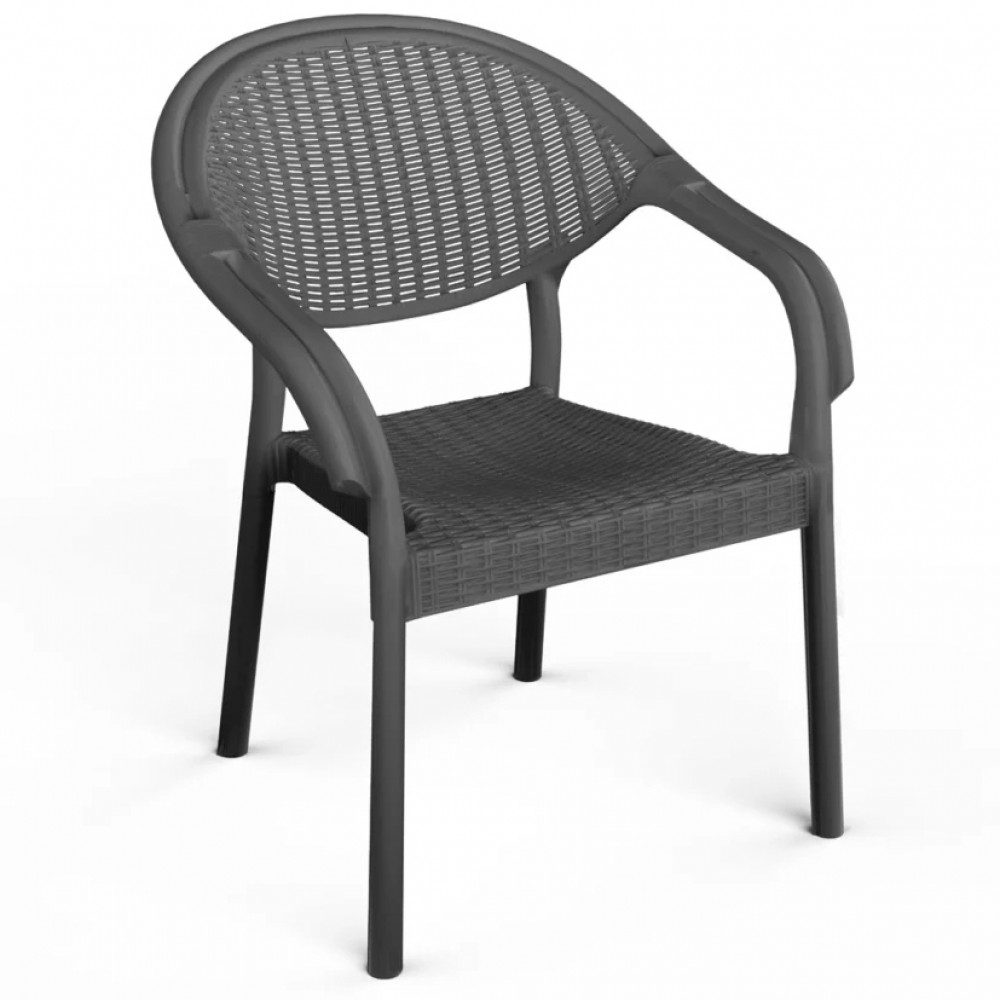 Σετ (3τμχ) Πτυσσόμενο Τραπέζι με Τζάμι Ασφαλείας & 2 Καρέκλες Atlantis 50x50x70cm GRDATLANTIS-SAMOS-ANT Ανθρακί