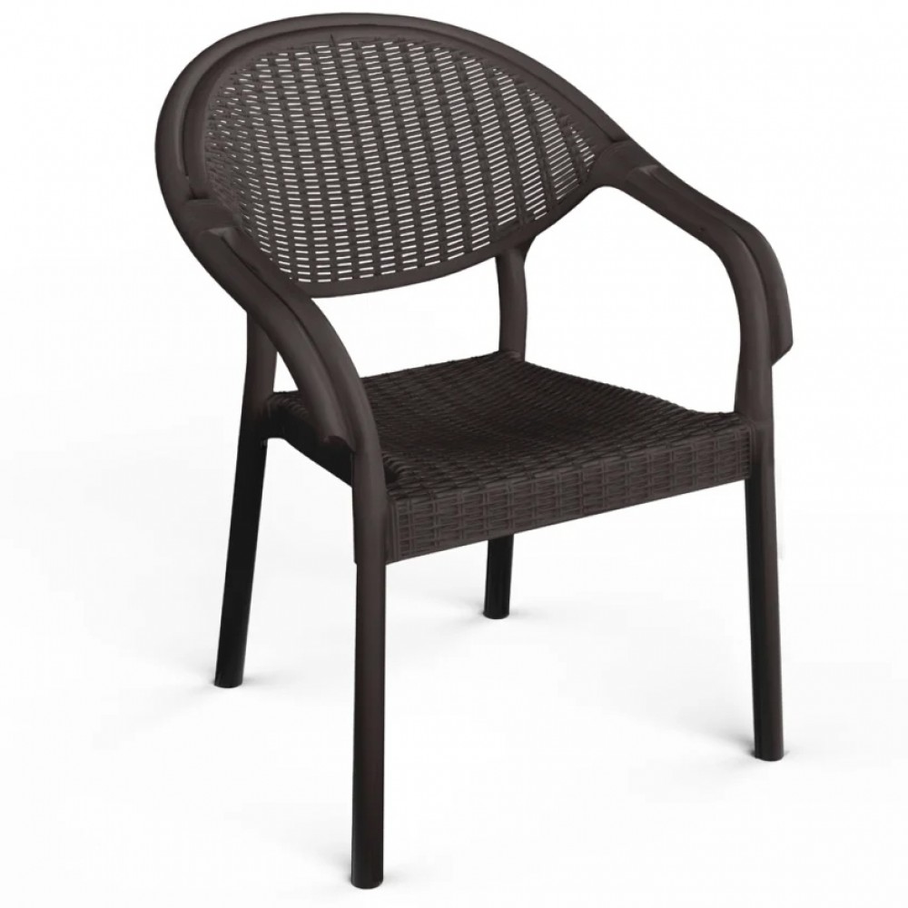 Σετ (3τμχ) Πτυσσόμενο Τραπέζι με Τζάμι Ασφαλείας & 2 Καρέκλες Atlantis 50x50x70cm GRDATLANTIS-SAMOS-BR Καφέ