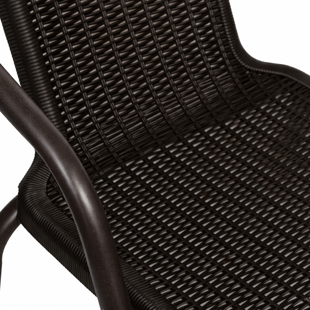 Camel Καρέκλα κήπου μεταλλική wicker καφέ CH9634 Camel Καρέκλα κήπου μεταλλική wicker καφέ CH9634