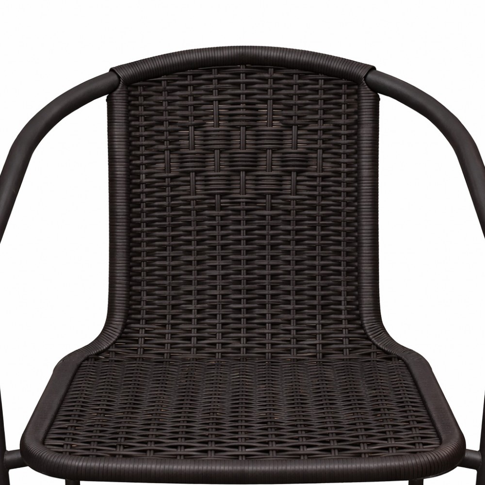 Camel Καρέκλα κήπου μεταλλική wicker καφέ CH9634 Camel Καρέκλα κήπου μεταλλική wicker καφέ CH9634