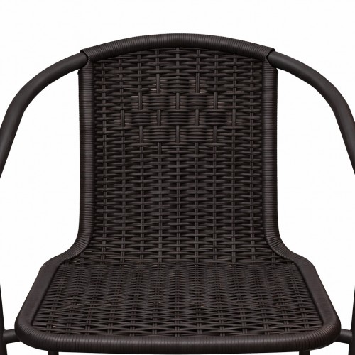 Camel Καρέκλα κήπου μεταλλική wicker καφέ CH9634