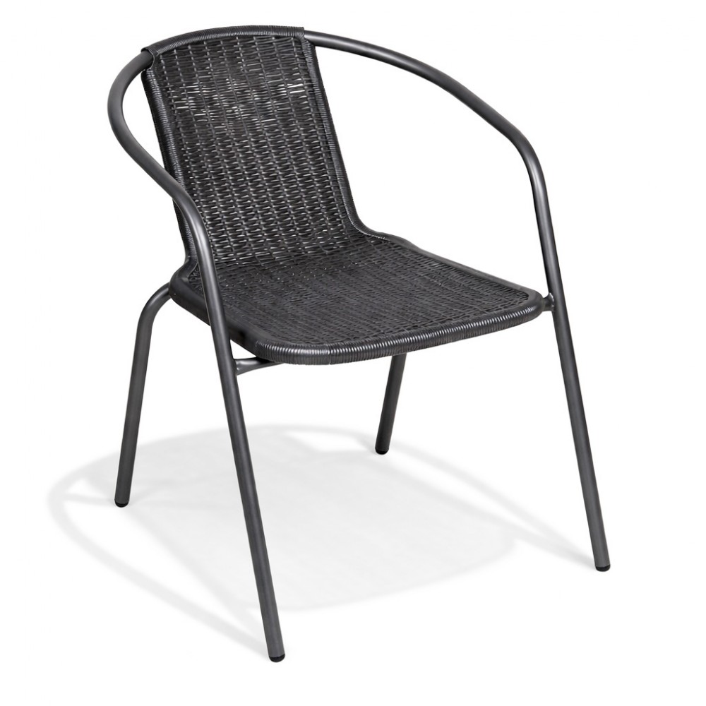 Σετ (3τμχ) Τραπέζι με 2 Καρέκλες 60x60x70 Paros GRDWICKER-PAROS-GR Γκρι