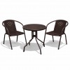 Σετ (3τμχ) Τραπέζι με 2 Καρέκλες 60x60x69cm Retzo GRDWICKER-RETZO-BR Καφέ