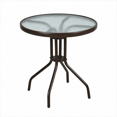 Σετ (3τμχ) Τραπέζι με 2 Καρέκλες 60x60x70 Paros GRDWICKER-PAROS-BR Καφέ