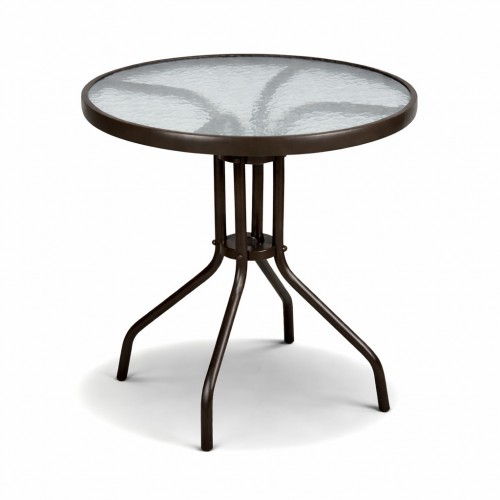 Τραπέζι κήπου στρογγυλό Paros μεταλλικό (60x60x70cm) Καφέ TB1001-1 Τραπέζι κήπου στρογγυλό Paros μεταλλικό (60x60x70cm) Καφέ TB1001-1