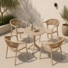 Σετ (5τμχ) Τραπέζι με 4 Καρέκλες 60x60x70 Clelia GRDCLELIA-TB018-5-BG Μπεζ