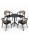 Σετ (5τμχ) Τραπέζι με 4 Καρέκλες 60x60x70 Clelia GRDCLELIA-TB018-5-BL Μαύρο