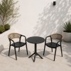 Σετ (3τμχ) Τραπέζι με 2 Καρέκλες 60x60x70 Clelia GRDCLELIA-TB018-BL Μαύρο