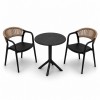Σετ (3τμχ) Τραπέζι με 2 Καρέκλες 60x60x70 Clelia GRDCLELIA-TB018-BL Μαύρο
