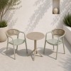 Σετ (3τμχ) Τραπέζι με 2 Καρέκλες 60x60x70 Clelia GRDCLELIA-TB018-OLBG Απαλό χακί - Μπεζ