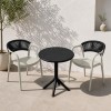 Σετ (3τμχ) Τραπέζι με 2 Καρέκλες 60x60x70 Clelia GRDCLELIA-TB018-OLBL Απαλό χακί - Μαύρο