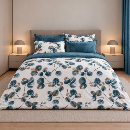 Υπέρδιπλη Σετ Παπλωματοθήκη Blossom 220X240cm 4τμχ DC700-12
