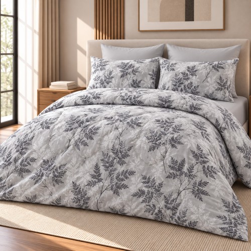 Υπέρδιπλη Σετ Παπλωματοθήκη Blossom 220X240cm 4τμχ DC700-4