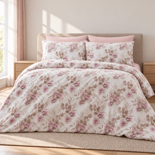 Υπέρδιπλη Σετ Παπλωματοθήκη Blossom 220X240cm 4τμχ DC700-6