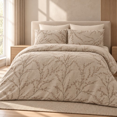 Υπέρδιπλη Σετ Παπλωματοθήκη Blossom 220X240cm 4τμχ DC700-7