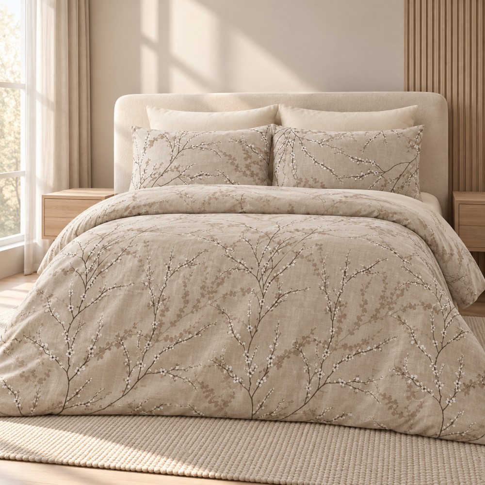 Υπέρδιπλη Σετ Παπλωματοθήκη Blossom 220X240cm 4τμχ DC700-7