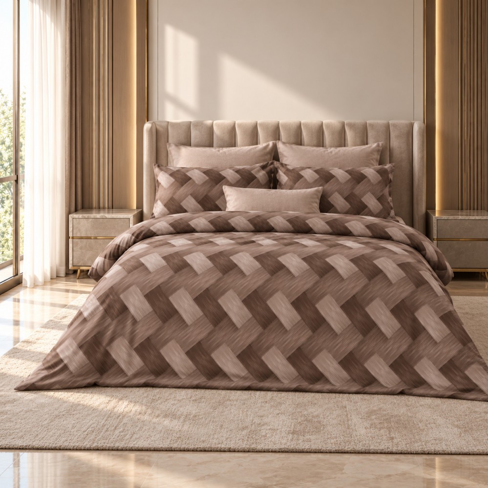 Υπέρδιπλη Σετ Παπλωματοθήκη Geometric 220X240cm 4τμχ DC800-10