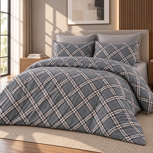 Υπέρδιπλη Σετ Παπλωματοθήκη Geometric 220X240cm 4τμχ DC800-6