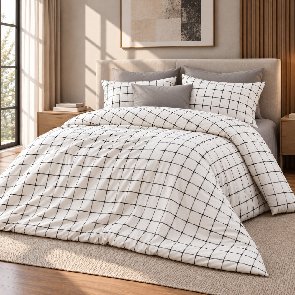 Υπέρδιπλη Σετ Παπλωματοθήκη Geometric 220X240cm 4τμχ DC800-5